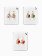 Серьги со стразами «Круг» вечеринка, крупный, миксы - Фото 5