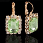 Серьги со стразами «Прямоугольник» вечеринка, миксы - Фото 3