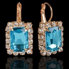 Серьги со стразами «Прямоугольник» вечеринка, миксы - Фото 5