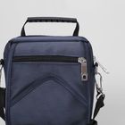 Сумка мужская поясная, 2 отдела, 2 наружных кармана, регулируемый ремень, цвет синий - Фото 4