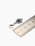 Шарм для браслета на карабине «Оберег рука Хамса», синий в серебре - Фото 4