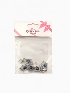 Шарм для браслета на карабине «Оберег рука Хамса», синий в серебре - Фото 5