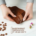 Форма для шоколада Доляна «Плитка», силикон, 21×11 см, 12 ячеек (2,7×3,9 см), цвет коричневый - Фото 3