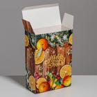 Складная коробка «Зимние мандарины», 16 × 23 × 7.5 см - Фото 4