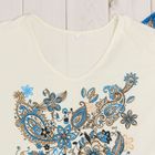 Комплект женский (футболка, бриджи) Рафаэлло цвет васильковый, р-р 44 вискоза - Фото 3