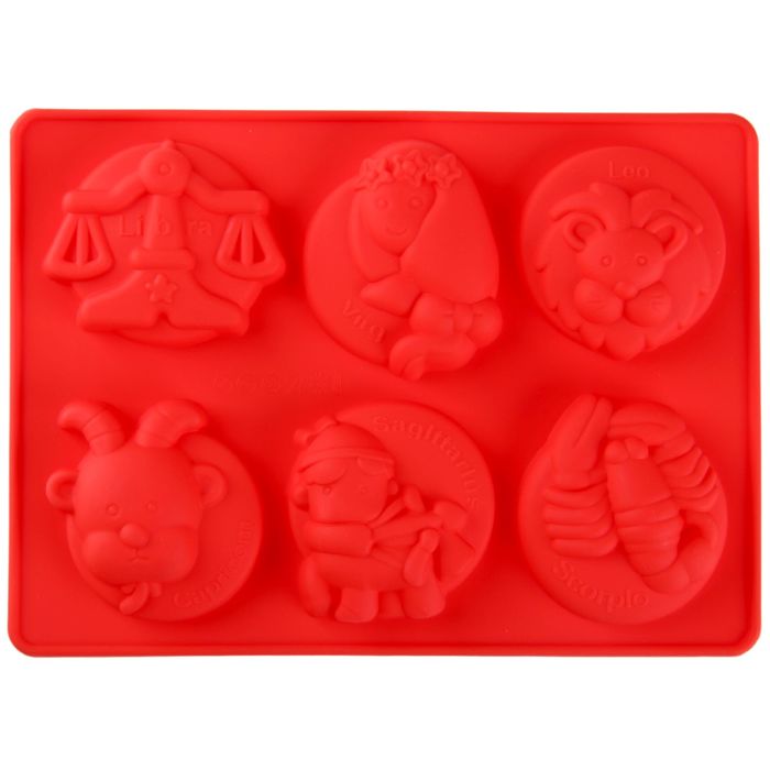 Форма силиконовая для выпечки «Зодиак», 22,5×16,5×2,5 см, 6 ячеек - Фото 1