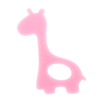 Прорезыватель силиконовый «Жирафик», цвет розовый