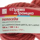 Пряжа "Непоседа" 20% меринос.шерсть, 80% акрил 100м/100гр (0982, гранат) - Фото 3