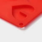 Форма для украшений 3D Доляна «Сердце», силикон, 17×29 см, 6 ячеек (8,5×6,2 см), цвет МИКС - Фото 3