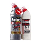 Средство Sanfor для прочистки труб, сложные засоры750 г+ Белизна 3в1, 500 г - Фото 1