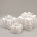 Фигура акрил. "Подарки" кубы сер. лента 15х20х25 см, 60 LED, ААx3 (не в компл.), RGB - Фото 6