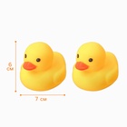 Резиновые игрушки для ванны Крошка Я «Уточки», 7 см, с пищалкой, в наборе 2 шт. - Фото 4