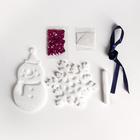 Набор для творчества «Волшебная игрушка» Снеговик и снежинка + клей, пайетки, блёстки - Фото 5