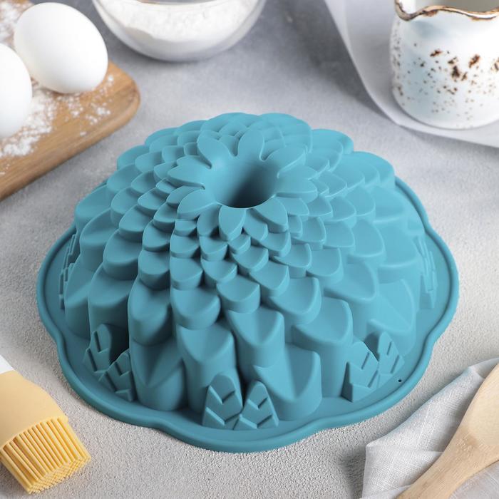 Форма для выпечки Доляна «Хризантема», силикон, 22×7.5 см, цвет МИКС - Фото 1