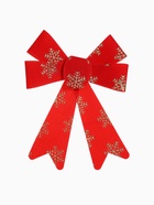 Ёлочные игрушки 2 шт. «Зимнее волшебство. Бант в снежинках» пластик, 14×16 см, красно-золотой - Фото 5