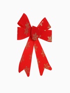 Ёлочные игрушки 2 шт. «Зимнее волшебство. Бант в снежинках» пластик, 14×16 см, красно-золотой - Фото 6