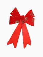 Ёлочные игрушки 2 шт. «Зимнее волшебство. Бант в снежинках» пластик, 14×16 см, красно-золотой - Фото 7