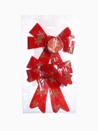 Ёлочные игрушки 2 шт. «Зимнее волшебство. Бант в снежинках» пластик, 14×16 см, красно-золотой - Фото 9