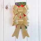 Ёлочное украшение 2 шт. «Бант», 13×16 см, золото - фото 119624274