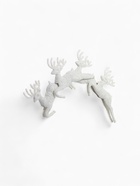 Ёлочные игрушки 4 шт. «Зимнее волшебство. Белый скачущий олень» пластик, 9×5 см - Фото 6