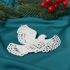 Ёлочные игрушки 3 шт. «Зимнее волшебство. Белая голубка» пластик, 10×11 см - Фото 3