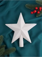 Звезда на ёлку (верхушка) млечный путь, 18×19 см, белый - Фото 2