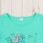 Комплект женский (футболка, легинсы), цвет бирюзовый, размер 44 - Фото 3