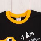 Пижама  для мальчика (фуфайка, брюки) "Я динозавр", рост 110-116 см (30) цвет чёрный/жёлтый   258973 - Фото 2