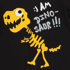 Пижама  для мальчика (фуфайка, брюки) "Я динозавр", рост 110-116 см (30) цвет чёрный/жёлтый   258973 - Фото 4