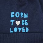 Шапка  для мальчика "Born to be loved", размер 41 цвет синий Р959991 - Фото 2