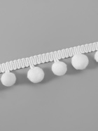 Тесьма декоративная с помпонами, 25±5 мм, 8±0.5 м, белая - Фото 2