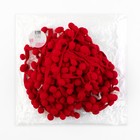 Тесьма декоративная с помпонами, 25 ± 5 мм, 9,1 ± 0,5 м, цвет красный - Фото 3