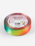 Лента атласная «Радуга», 25 мм, 18±1 м, разноцветная - Фото 5