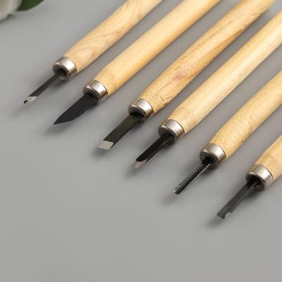 Ножи с деревянной ручкой 6 шт., 20.5×10 см