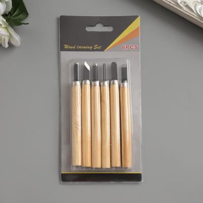 Ножи с деревянной ручкой 6 шт., 20.5×10 см