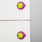 Блокираторы для дверей и ящиков «Мишка», универсальные, гибкие, 17 см, 2 шт., бордовый, зеленый, Крошка Я - Фото 5