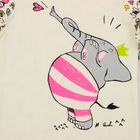 Пижама для девочки (фуфайка, брюки) "Слоняшка в короне", рост 110-116 см (30), цвет ваниль Р   25897 - Фото 5