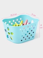 Прищепки для белья в синей корзинке Доляна, 6 см, 20 шт., МИКС - Фото 6