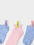 Прищепки для белья в синей корзинке Доляна, 6 см, 20 шт., МИКС - Фото 4