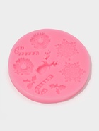 Молд для заливки «Снежинки», силикон, 9 ячеек, d=9.5 см, розовый - Фото 3