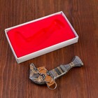 Сувенирный нож, ножны с оковками узорными, рукоять с поясом 15 см (8,5 см лезвие ) - Фото 5