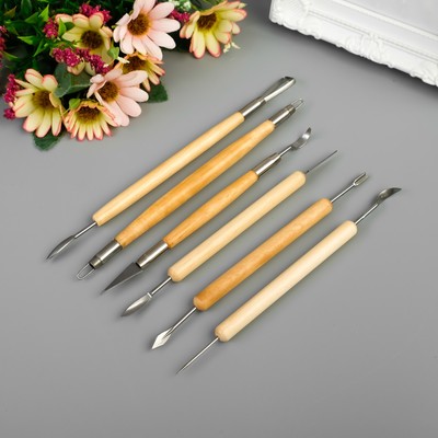 Инструменты для творчества (набор 6 шт.), дерево, металл, 17 см