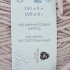 Пряжа "Зимняя премьера" 50%меринос.шерсть, 50% акрил объёмный 150м/100гр (08-Св.Серый) - Фото 3