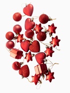 Ёлочные игрушки «Грация», шары новогодние, набор 24 шт., ассорти, красный - Фото 7