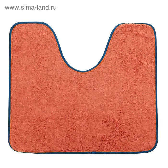 Коврик для туалета 50×55 см "Туз", цвет оранжевый - Фото 1
