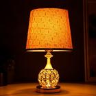 Лампа настольная "Блеск" 220V E27 переключатель, диоды золотая 41х26х26 см RISALUX - Фото 3