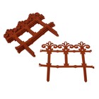 Ограждение декоративное, 33 × 267 см, 7 секций, пластик, терракотовое, «Роскошный сад» - Фото 1