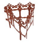 Ограждение декоративное, 33 × 267 см, 7 секций, пластик, терракотовое, «Роскошный сад» - Фото 3