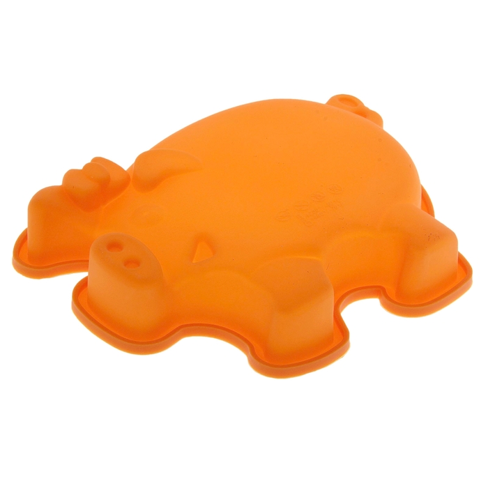 Форма силиконовая для выпечки «Свинка», 14×12 см, цвет МИКС - Фото 1