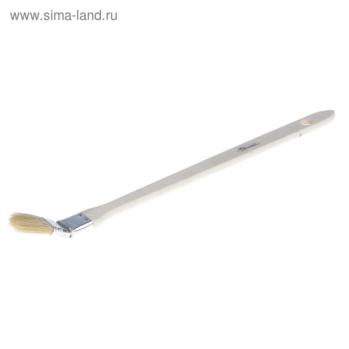 Кисть радиаторная Hobbi, светлая натуральная щетина, деревянная ручка, 1